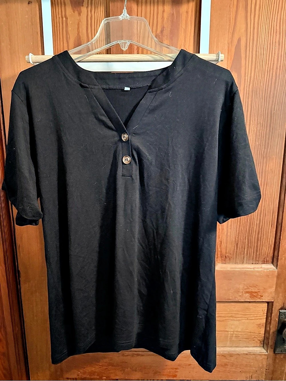 Black Short Sleeve Top